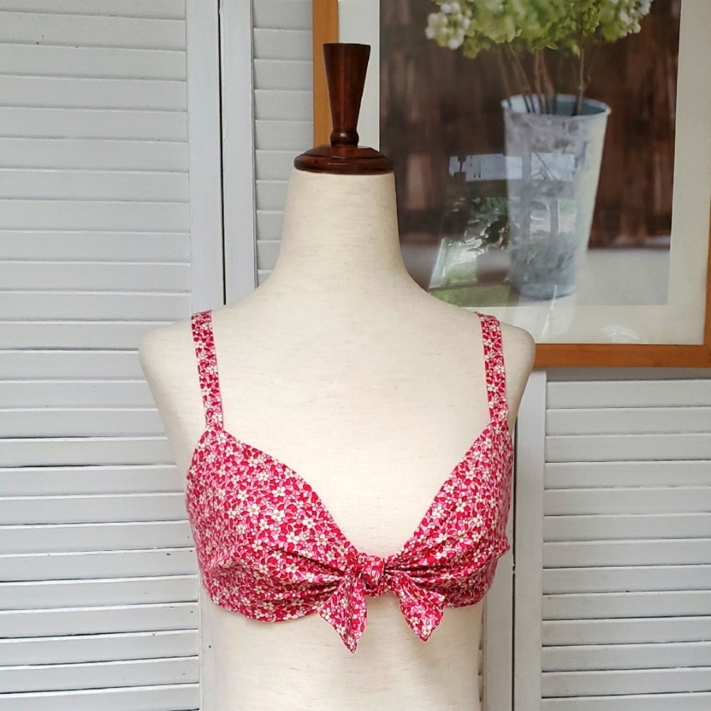 Nanette Lepore Pink and White Floral Bralette  Size 6